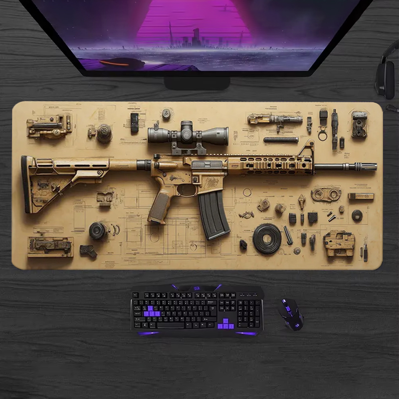 Gaming Keyboard And Mouse - Tapete de Rato Gaming Grande e