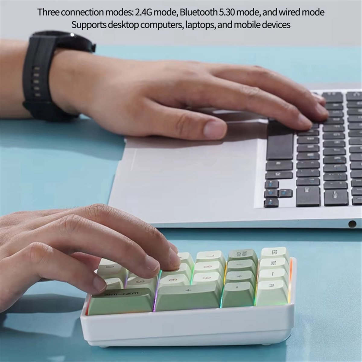 Gaming Keyboard No Number Pad - Teclado Numérico Mini N86R 21 Teclas