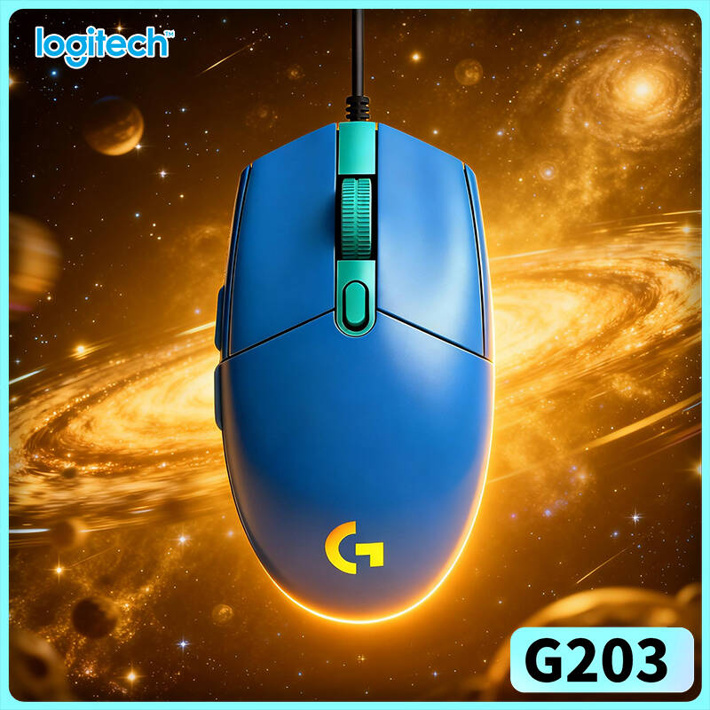 Logitech Mouse G203 - Mouse gamer com fio Logitech G203,