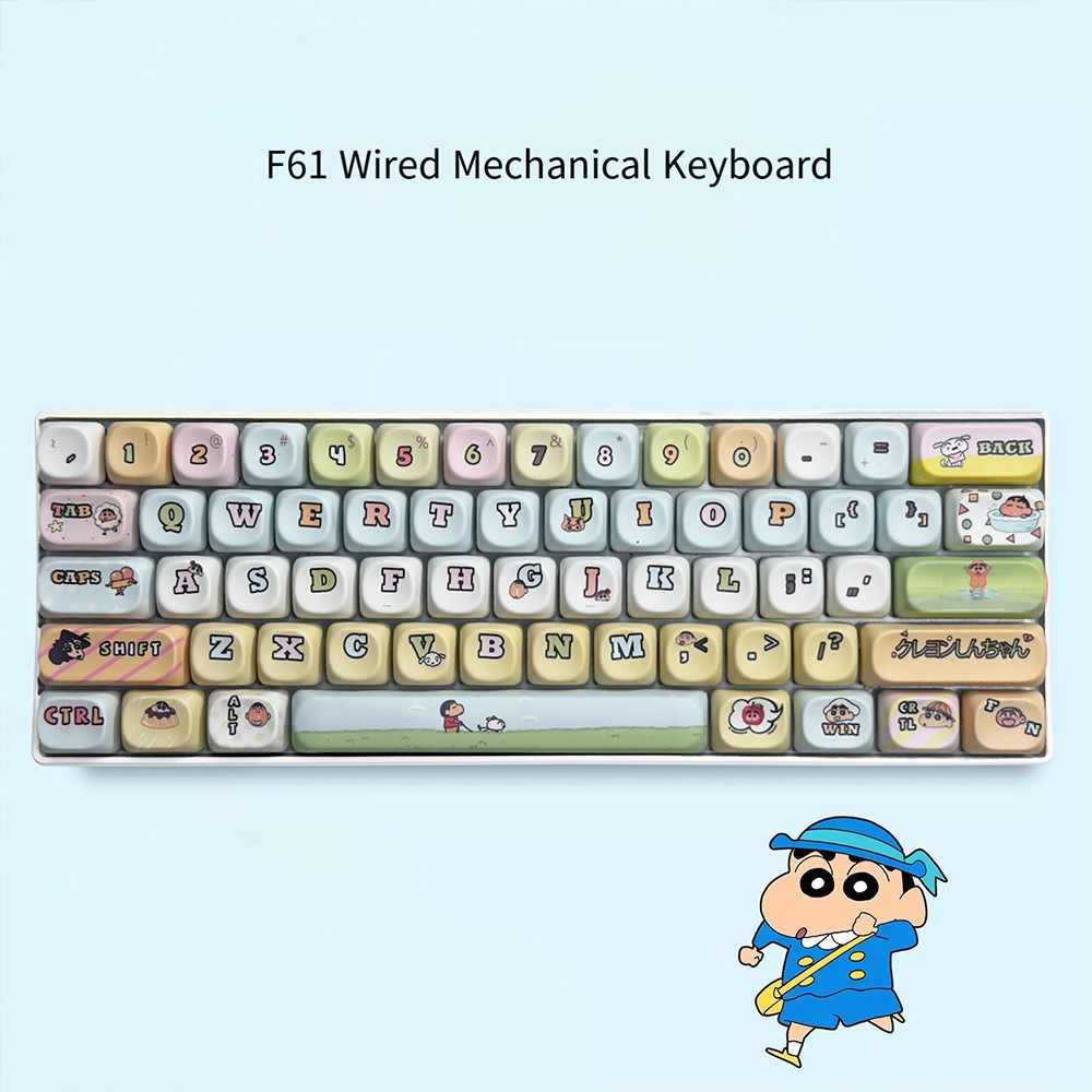 Gaming Keyboard Blue Switches - Teclado Mecânico Crayon Shin-Chan com 61