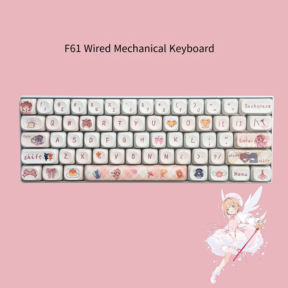 Gaming Keyboard Blue Switches - Teclado Mecânico Cardcaptor Sakura com 61