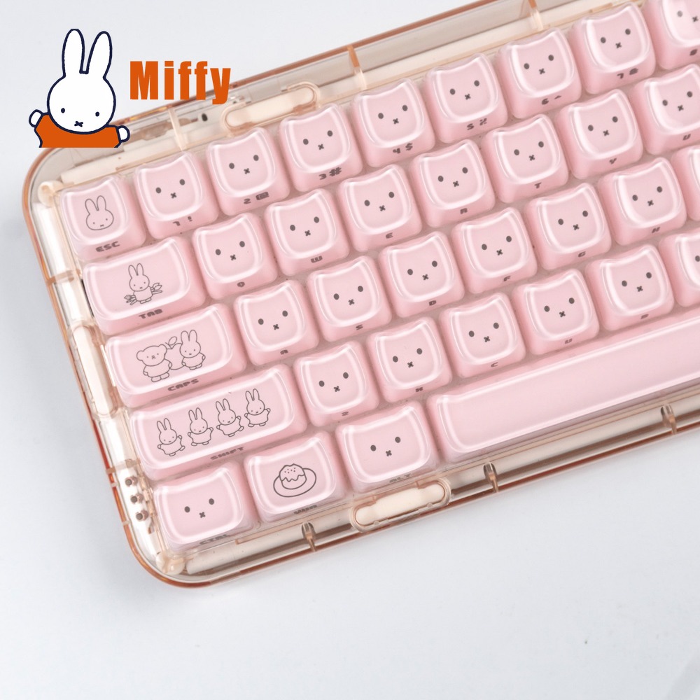 Teclas Kawaii Miffy: Keycaps d - Gaming Keyboard Brands avaliação e preço