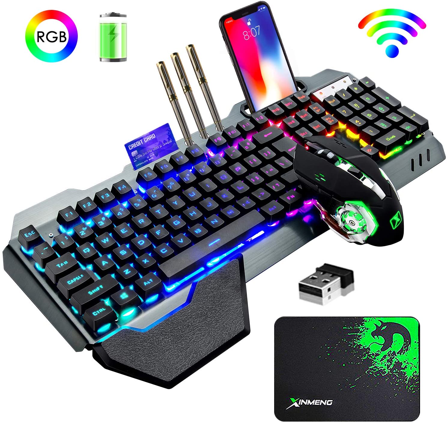 Combinação de teclado e mouse  - Gaming Keyboard And Mouse Combo Wireless avaliação e preço