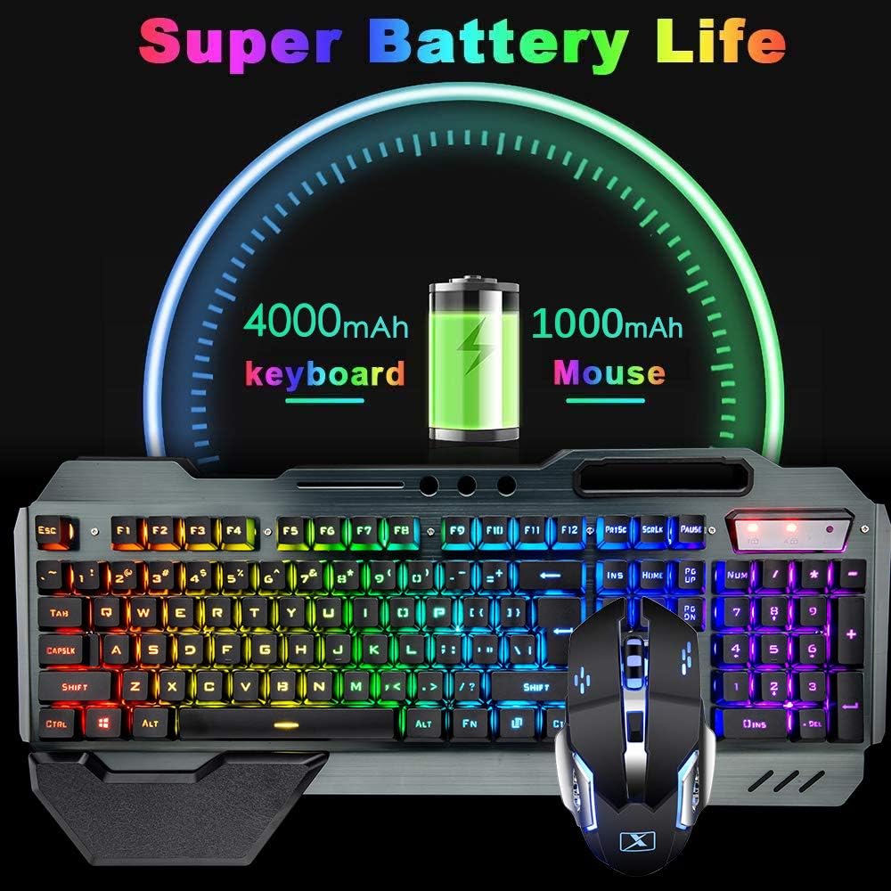 Combinação de teclado e mouse  - Gaming Keyboard And Mouse Combo Wireless avaliação e preço