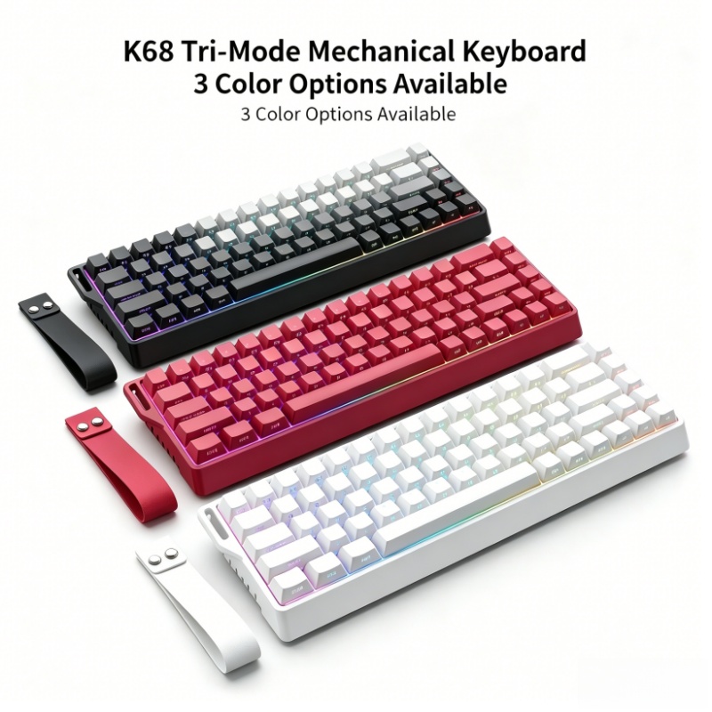 Teclado Mecânico Sem Fio K68 R - Gaming Keyboard Blue Switches avaliação e preço