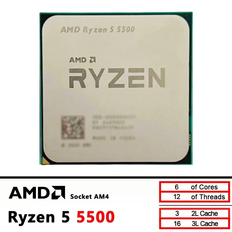CPU AMD Ryzen 5 5500 Econômico - Amd Cpu Ryzen 5 avaliação e preço