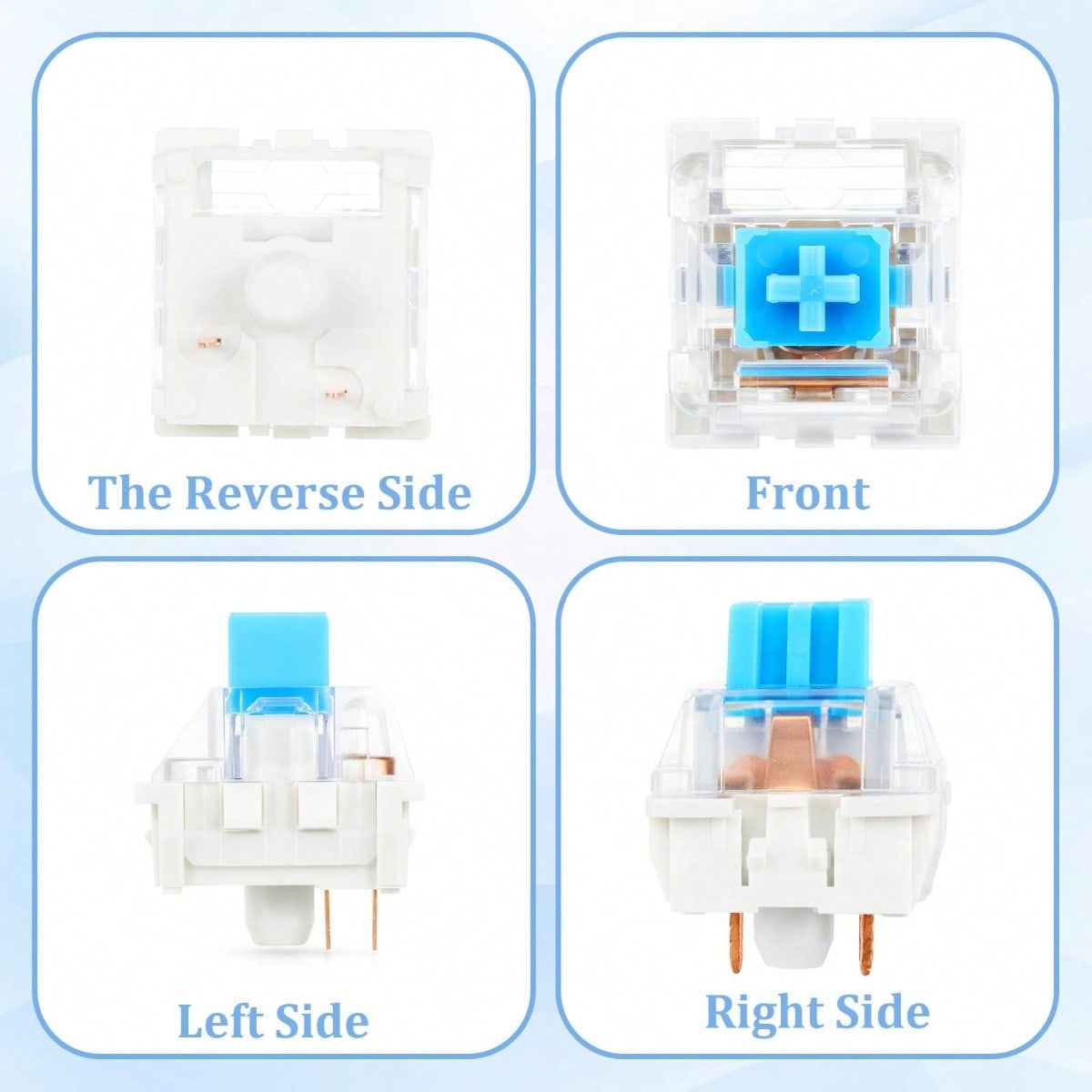 100 Interruptores Práticos Azu - Gaming Keyboard Blue Switches avaliação e preço