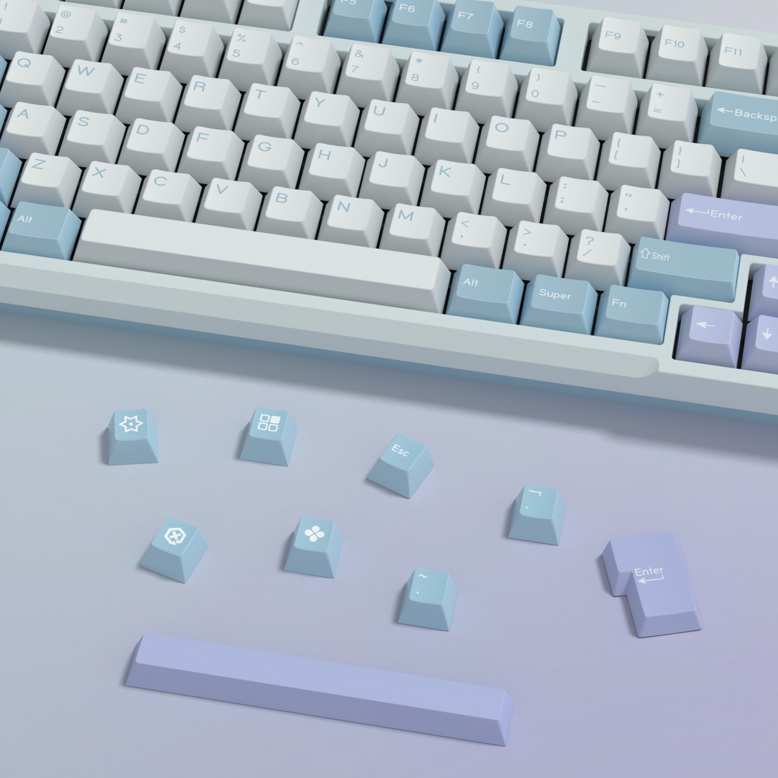 Kbdiy gmk ilusão keycap cereja - Gaming Keyboard No Number Pad avaliação e preço