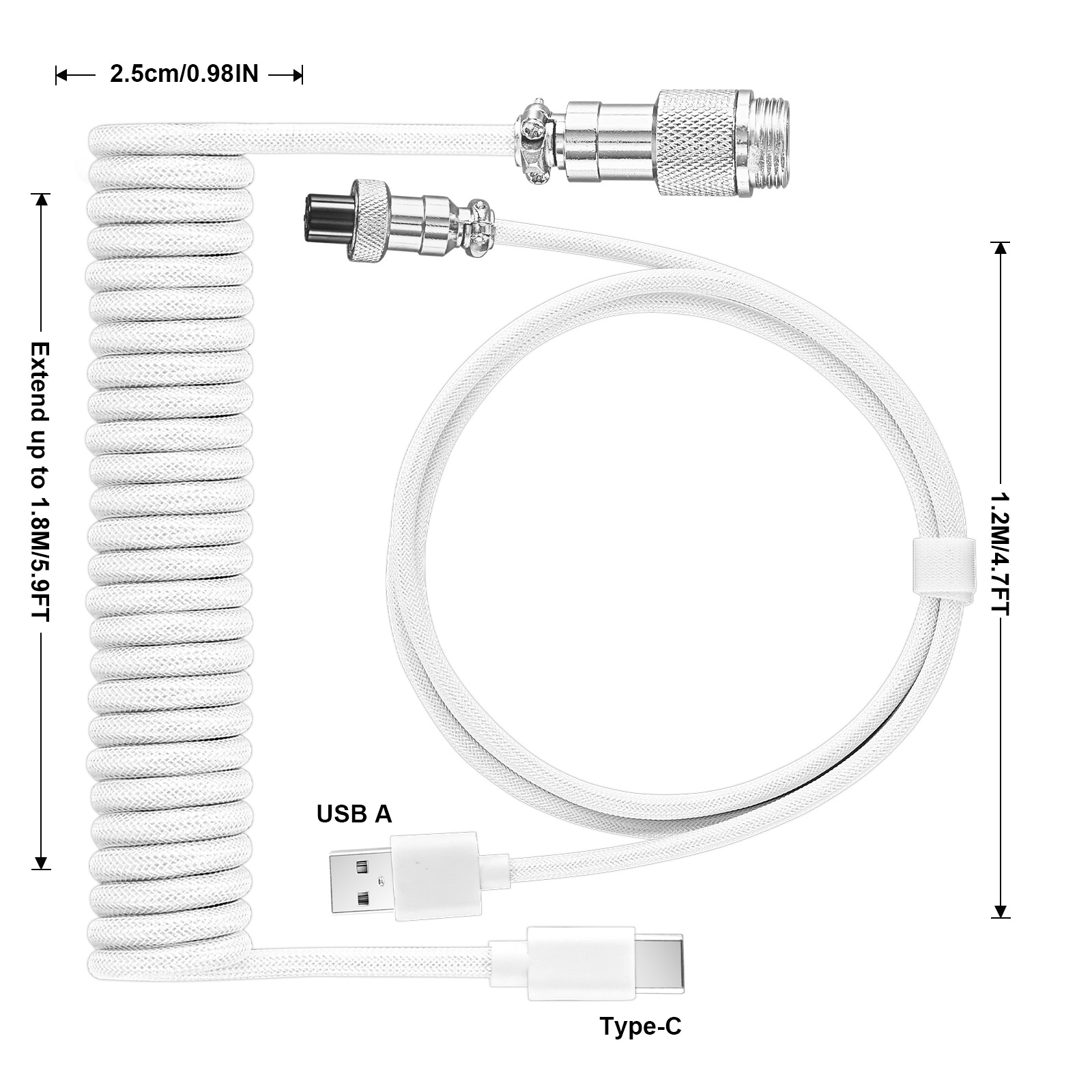 Cabo Espiral USB Tipo C para T - Gaming Keyboard Types avaliação e preço