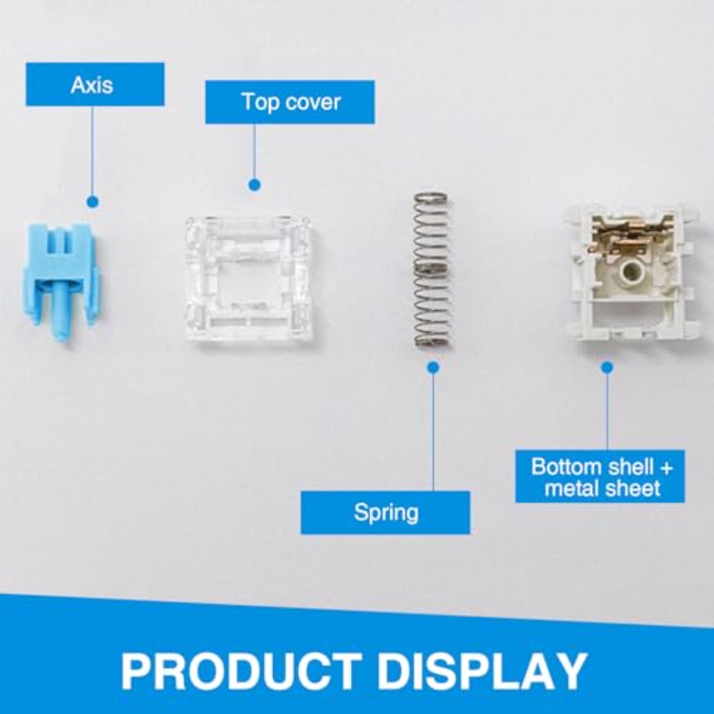 108 Peças de Switches Mecânico - Gaming Keyboard Blue Switches avaliação e preço