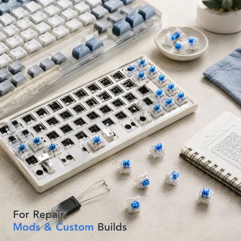 DT21 100 Peças de Interruptore - Gaming Keyboard Blue Switches avaliação e preço