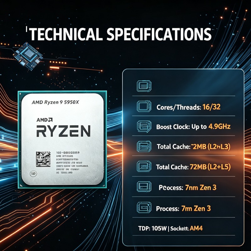 Processador de Desktop de 16 N - Amd Cpu Ryzen 9 avaliação e preço